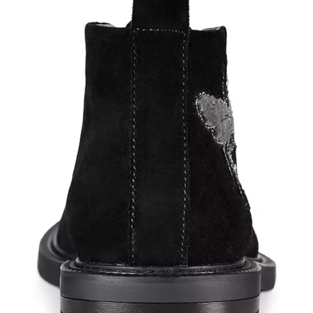 INC Darius Patch Chukkas Boots For Macy's Men's‎ Size 8.5 Black Suede